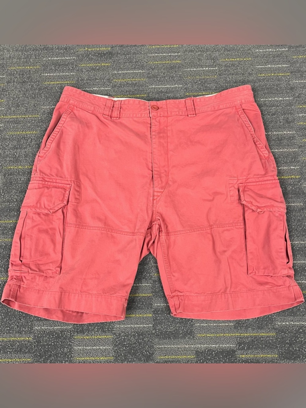 Polo Ralph Lauren Cargo Shorts Mens 44B Coral Pink 100% Cotton Coastal Preppy